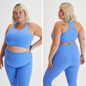 Girlfriend Collective | RIB Paloma Racerback Bra on Daydream - Size Medium